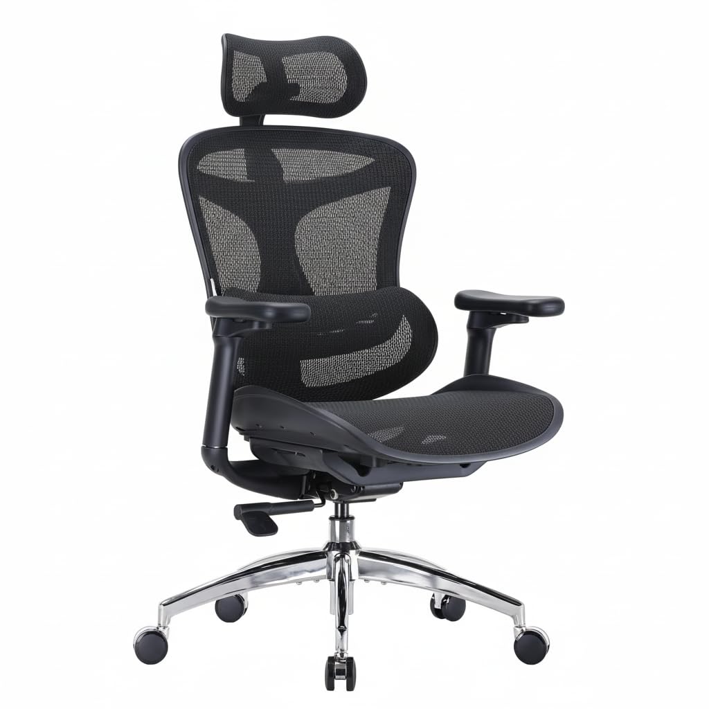 Sedia Ergonomica ERGOMAX, Schienale Regolabile In Altezza Confortevole E Versatile Rete Nera Sedia Ergonomica ERGOMAX, Schienale Regolabile In Altezza Confortevole E Versatile Rete Nera