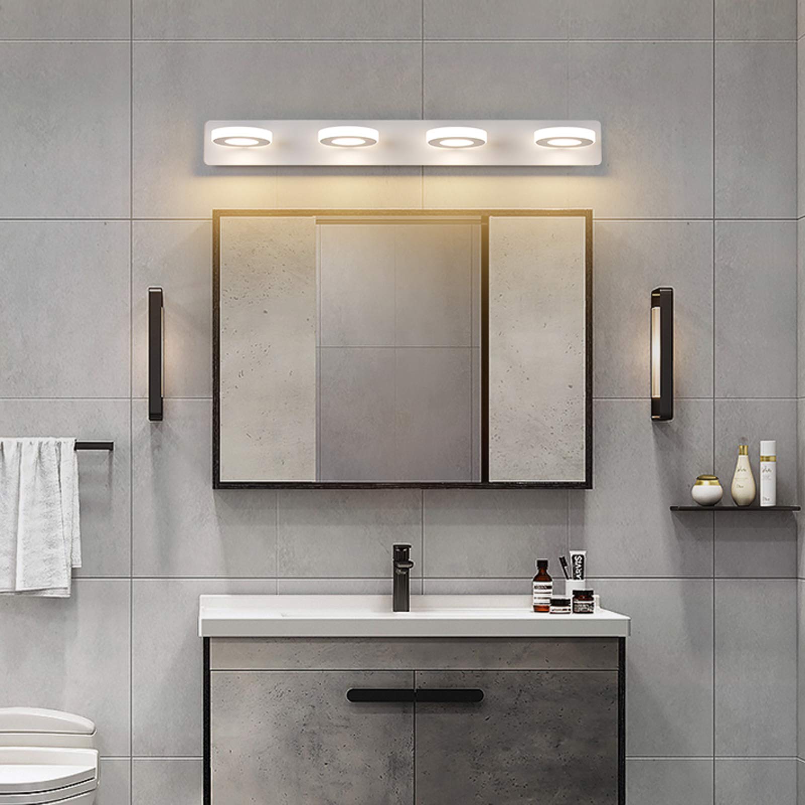 Luce per specchio a LED Garvee 12W 60 cm Bianco per bagno