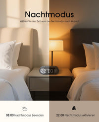 Sveglia digitale a LED Garvee con doppio allarme e specchio: elegante sveglia per camera da letto con design multifunzionale