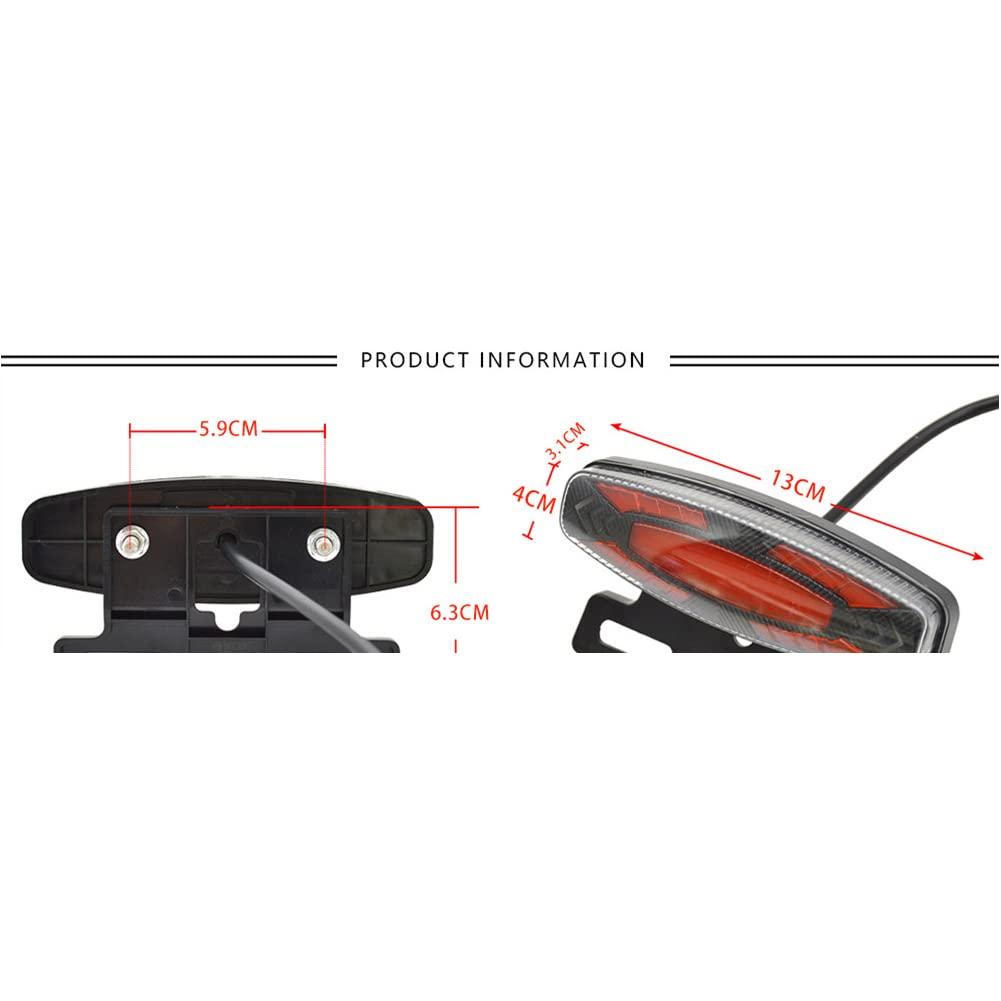Set di illuminazione per bici elettrica Garvee – LED, impermeabile, ideale per gli spostamenti urbani, per illuminazione anteriore e posteriore