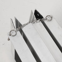 Rampa per sedia a rotelle in alluminio Garvee da 6 piedi con superficie antiscivolo, pieghevole, capacità di carico di 600 libbre per casa e auto, 72x28,34x3,15 pollici, argento