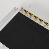 Rampa per sedia a rotelle in alluminio Garvee da 8 piedi con capacità di carico di 600 libbre, pieghevole, superficie antiscivolo per casa e auto, 96x28 cm, argento