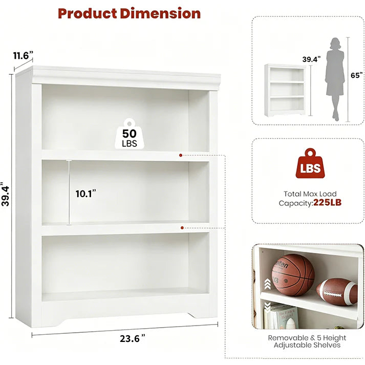 Garvee Scaffale MDF Senza Porte, Design Aperto, Resistente, Versatile per Casa e Ufficio, Finitura Liscia