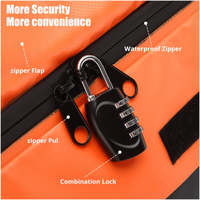 Borsa portabagagli per auto Garvee da 21 piedi cubi impermeabile con 8 cinghie rinforzate per viaggi L51,9 x L39,4 x A17,7 pollici Nero