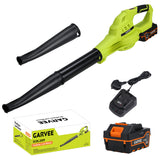 GARVEE Soffiatore a batteria 20 V con batteria e caricabatterie, colore verde, per un utilizzo pratico negli ambienti previsti dal prodotto