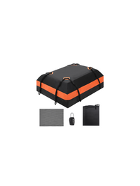 Borsa portabagagli per auto Garvee da 21 piedi cubi impermeabile con 8 cinghie rinforzate per viaggi L51,9 x L39,4 x A17,7 pollici Nero