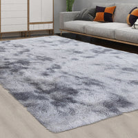 Tappeto Garvee Shag a pelo lungo, soffice, morbido e antiscivolo, in velluto, per soggiorno, camera da letto, cameretta dei bambini, grigio chiaro, 2'7,5"x4'11"