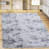 Tappeto Garvee Shag a pelo lungo, soffice, morbido e antiscivolo, in velluto, per soggiorno, camera da letto, cameretta dei bambini, grigio chiaro, 2'7,5"x4'11"