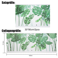 Adesivi murali Garvee Green Tropical Leaves, in PVC, rimovibili, impermeabili, per camerette di bambini e neonati