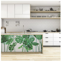 Adesivi murali Garvee Green Tropical Leaves, in PVC, rimovibili, impermeabili, per camerette di bambini e neonati