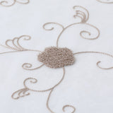 Tende trasparenti Garvee, tende da cucina bianche con ricamo tortora, motivo floreale, poliestere leggermente trasparente, 2 pannelli, 26"x36" per soggiorno, camera da letto, bar - Marrone