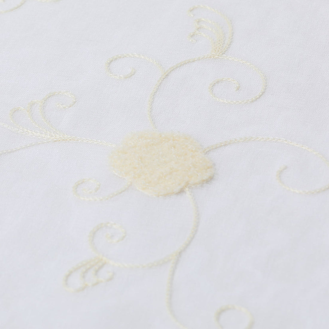 Garvee Tende Trasparenti Tende da Cucina Tende Corte Bianche Gialle Ricamate Tascabili Floreali 26''x24'' per Soggiorno e Camera da Letto