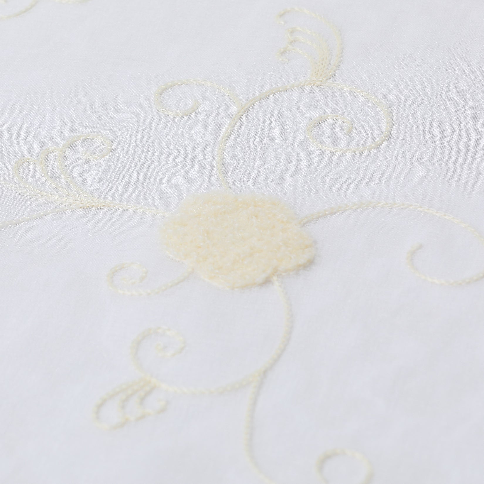 Garvee Tende Trasparenti Tende da Cucina Tende Corte Bianche Gialle Ricamate Tascabili Floreali 26''x24'' per Soggiorno e Camera da Letto