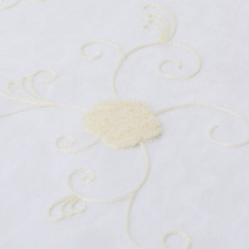 Garvee Tende Trasparenti Tende da Cucina Tende Corte Bianche Gialle Ricamate Tascabili Floreali 26''x24'' per Soggiorno e Camera da Letto
