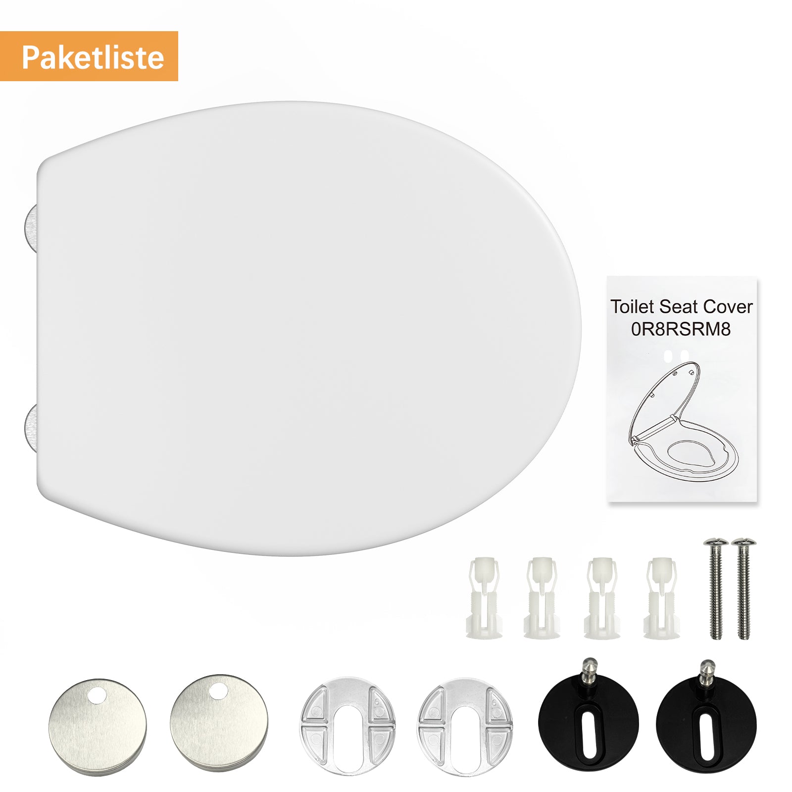 Garvee Soft-Close-Sitz verhindert lautes Zuschlagen Robustes, dickes Polypropylen-Material Schnellverschluss für einfache Reinigung Magnetische Befestigung für Kindersitze Einfache Installation mit mitgelieferten Schrauben