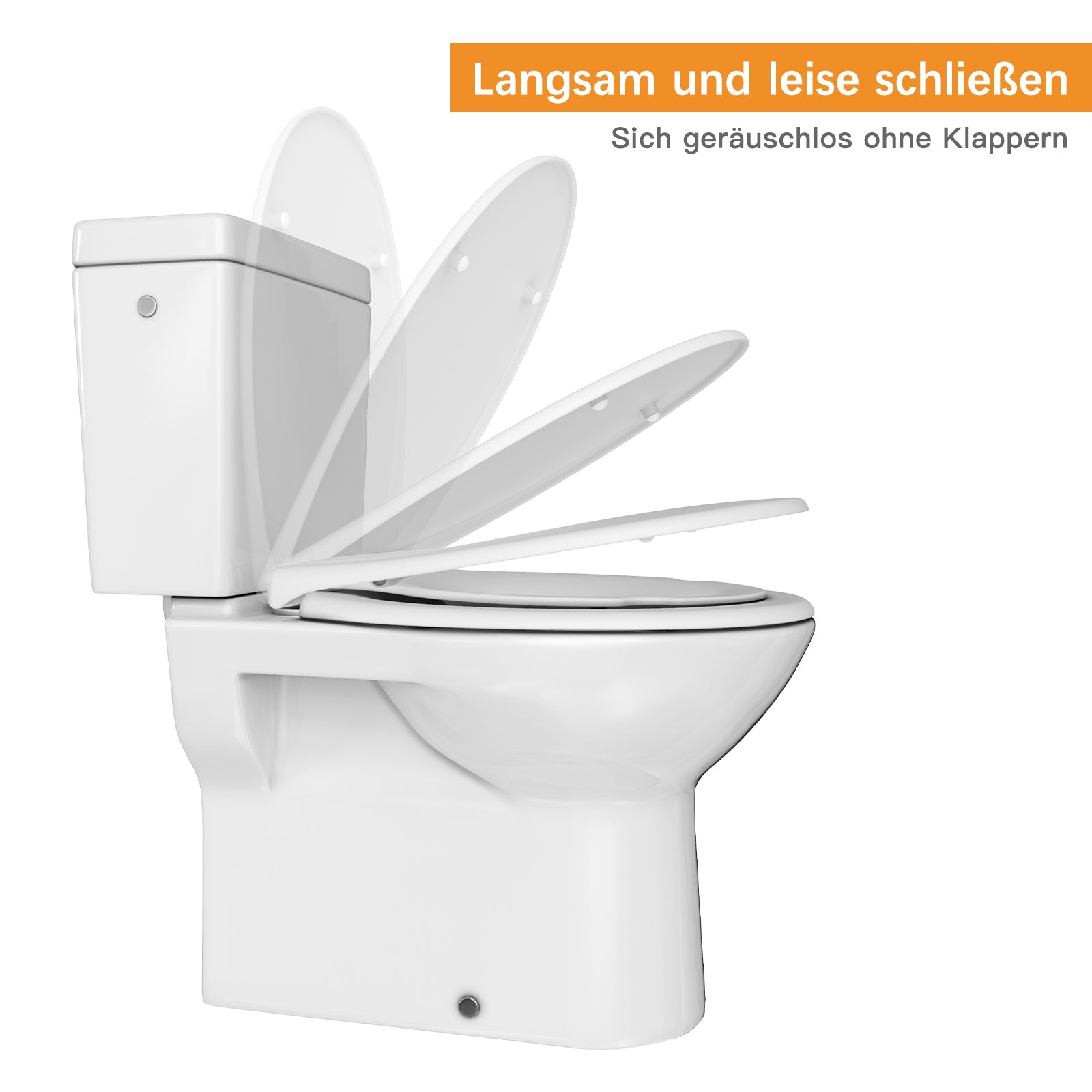 Garvee Soft-Close-Sitz verhindert lautes Zuschlagen Robustes, dickes Polypropylen-Material Schnellverschluss für einfache Reinigung Magnetische Befestigung für Kindersitze Einfache Installation mit mitgelieferten Schrauben