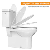 Garvee Copriwater Bianco con Chiusura Morbida Automatica e Funzione Quick-Release per Bagno, Urea-Duroplast, Forma O, Antibatterico, Resistente fino a 150 kg