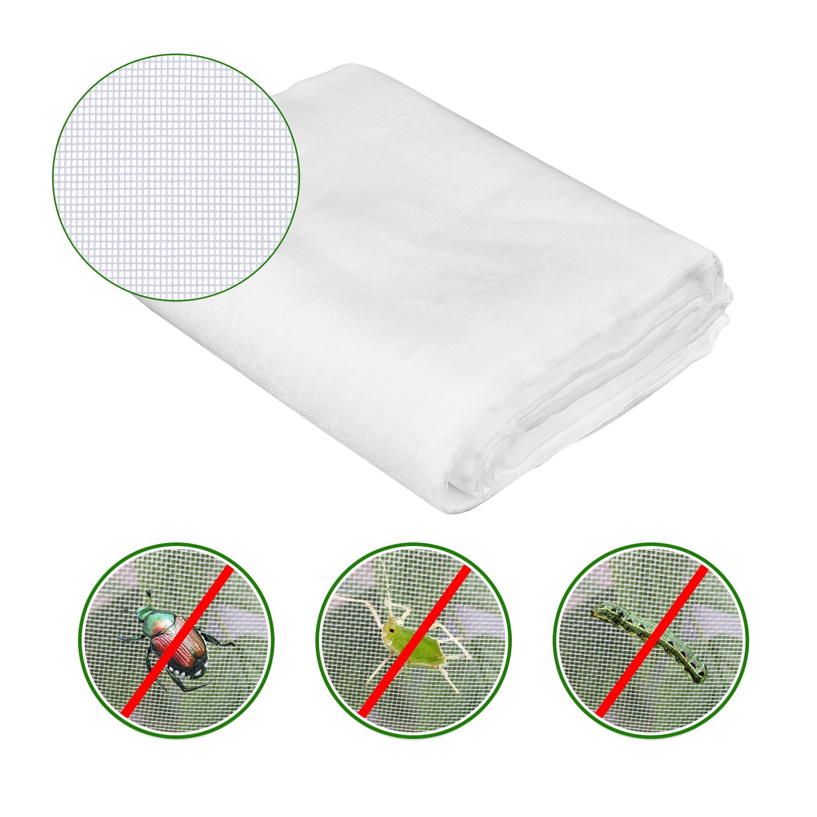 Rete protettiva anti-insetti Garvee Garden 8x20 piedi in PE fine traspirante e permeabile all'acqua per verdure e fiori, verde