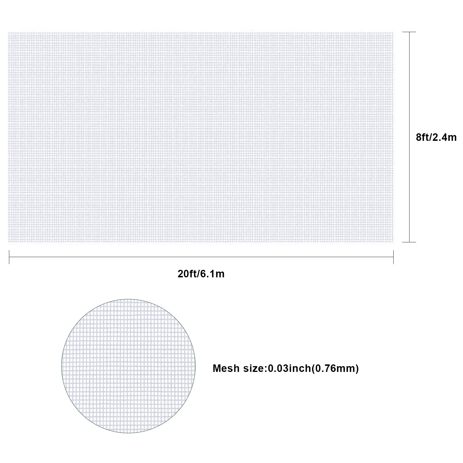 Rete protettiva anti-insetti Garvee Garden 8x20 piedi in PE fine traspirante e permeabile all'acqua per verdure e fiori, verde