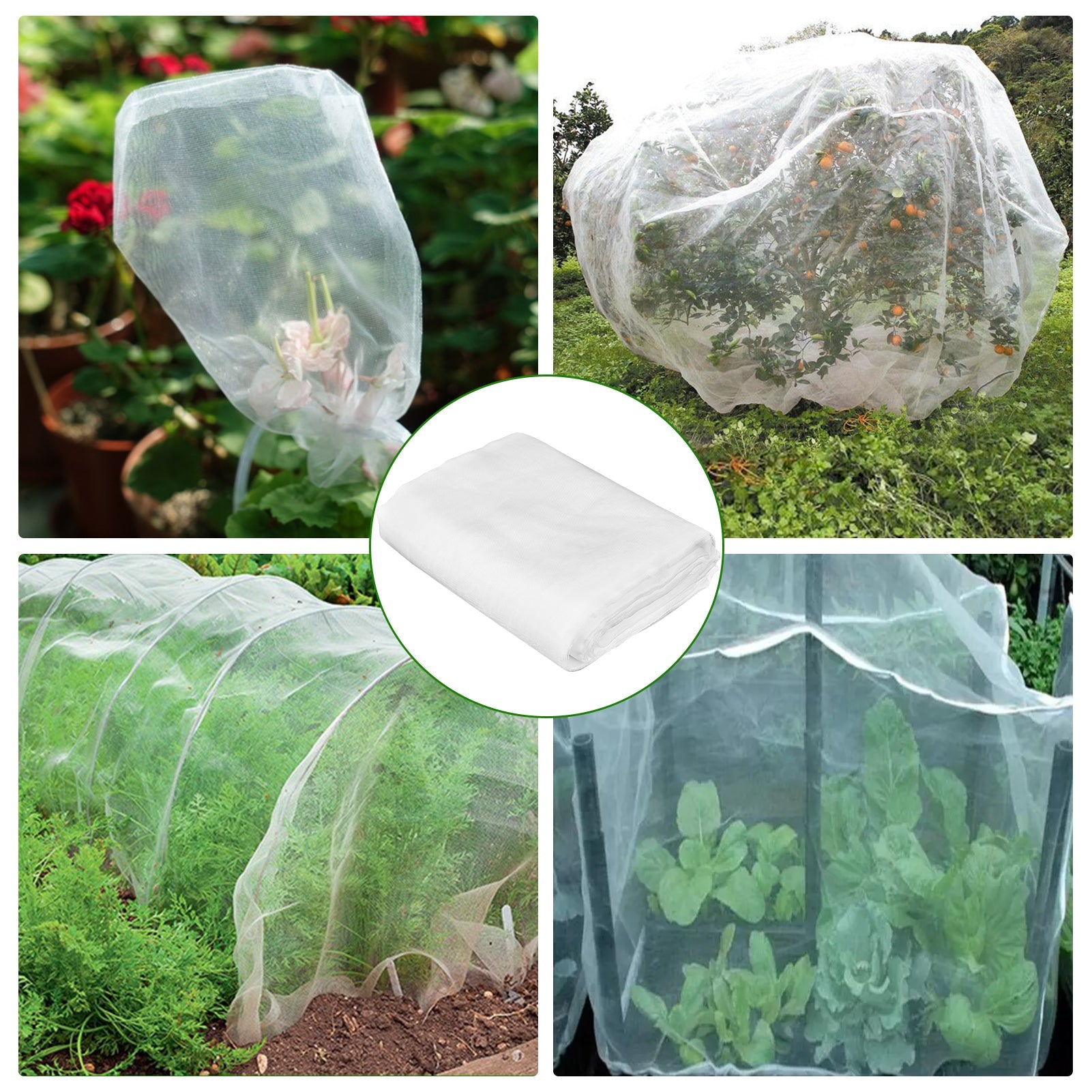 Rete protettiva anti-insetti Garvee Garden 8x20 piedi in PE fine traspirante e permeabile all'acqua per verdure e fiori, verde