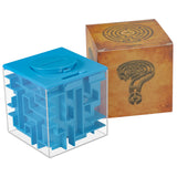 Salvadanaio in legno Garvee Money Maze Puzzle Box per bambini e adulti, regalo di compleanno e festa, pazienza e logica - Blu