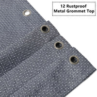 Tenda da doccia Garvee, tessuto di lino, 155 g/m², idrorepellente, tessuto pesante, occhielli antiruggine, 35" x 72" blu navy, bagno in stile hotel di lusso