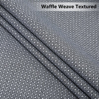 Tenda da doccia Garvee, tessuto di lino, 155 g/m², idrorepellente, tessuto pesante, occhielli antiruggine, 35" x 72" blu navy, bagno in stile hotel di lusso