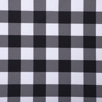 Tovaglia da esterno quadrata Garvee Buffalo Check in poliestere impermeabile 52x52 cm nero/bianco rustico
