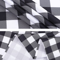 Tovaglia da esterno quadrata Garvee Buffalo Check in poliestere impermeabile 52x52 cm nero/bianco rustico