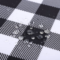 Tovaglia da esterno quadrata Garvee Buffalo Check in poliestere impermeabile 52x52 cm nero/bianco rustico