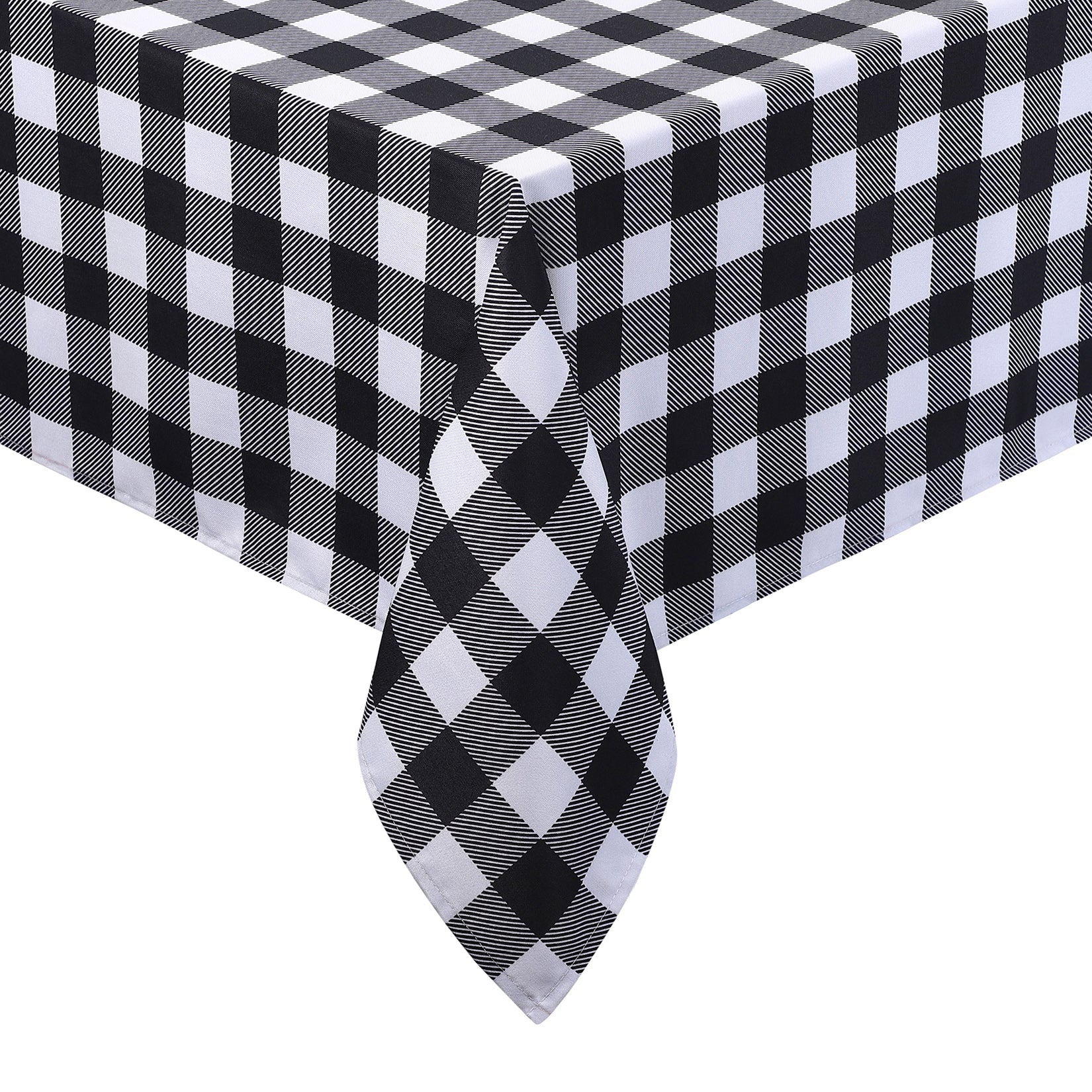 Tovaglia da esterno quadrata Garvee Buffalo Check in poliestere impermeabile 52x52 cm nero/bianco rustico