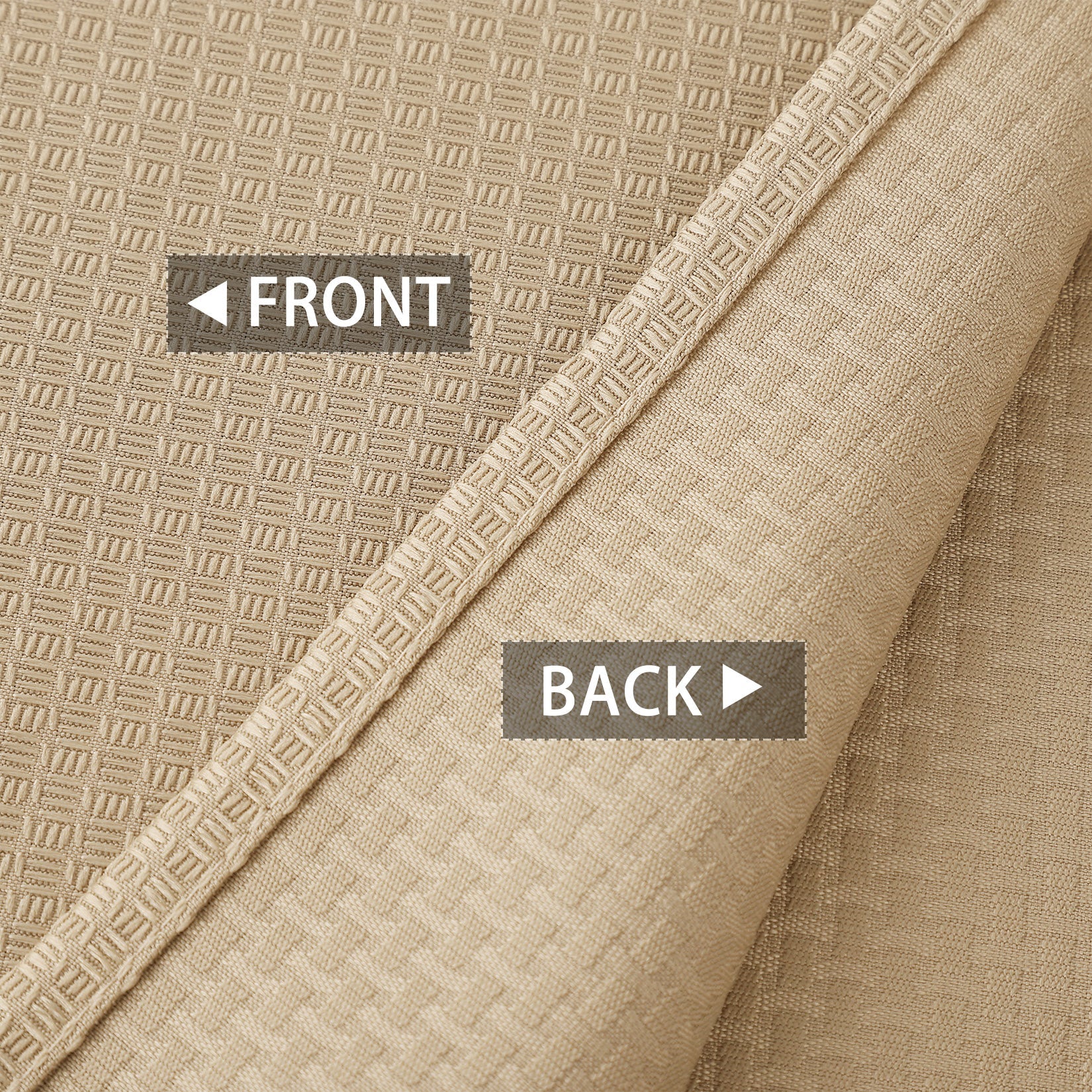 Tenda da doccia Garvee Waffle, impermeabile, resistente, in poliestere, color talpa, per spa, di lusso, 182 x 182 cm, per bagno