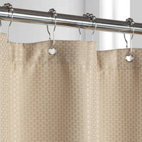 Tenda da doccia Garvee Waffle, impermeabile, resistente, in poliestere, color talpa, per spa, di lusso, 182 x 182 cm, per bagno