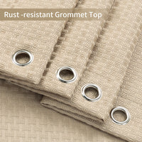 Tenda da doccia Garvee Waffle, impermeabile, resistente, in poliestere, color talpa, per spa, di lusso, 182 x 182 cm, per bagno