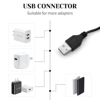 GARVEE Pompa d'aria per acquario Mini USB con doppia pietra porosa per pesci da interno ed esterno, silenziosa, portatile, tubo in silicone