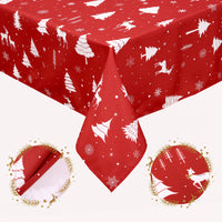 Garvee Weihnachtstischdecke Wasserdicht Polyester Hirsch Motiv 137x229cm Für Esszimmer & Partys