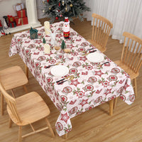 Tovaglia natalizia Garvee, in poliestere, idrorepellente, resistente all'olio e alle macchie, rettangolare, 52x79 cm, rosso, per uso interno ed esterno, decorazione festiva