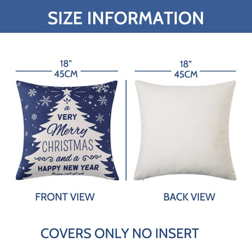 Copricuscini natalizi GARVEE, set da 4, rosso e blu, 18x18 pollici, decorazione invernale per soggiorno, divano, sedia, idea regalo festiva