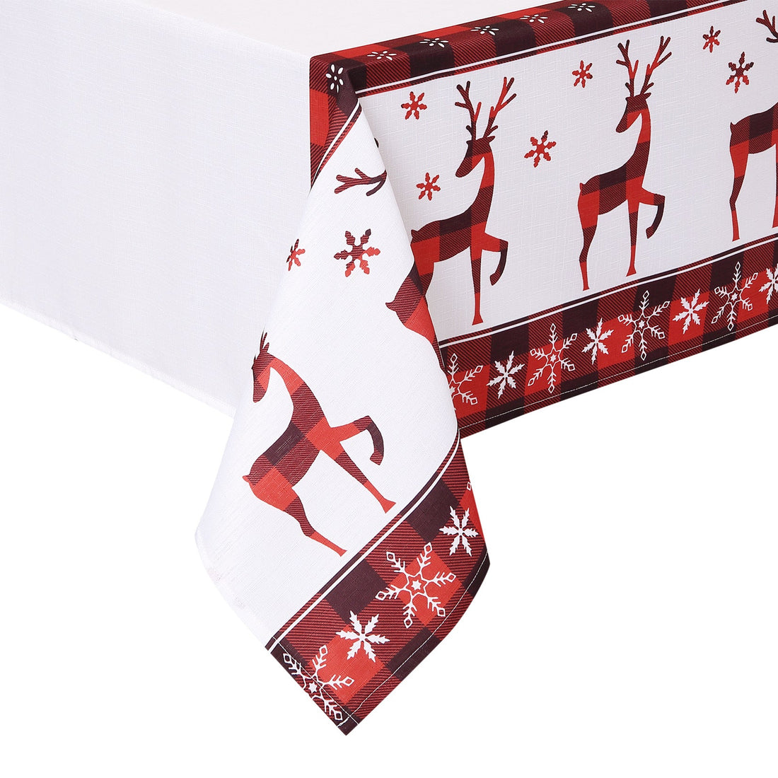 Tovaglia natalizia rotonda Garvee da 60 pollici, impermeabile, in poliestere, effetto bambù, anti-goccia, lavabile, per la decorazione festiva della sala da pranzo