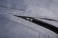 Pouf sacco in memory foam Garvee da 4 piedi, stile divano grande, morbida fodera in microfibra, rimovibile, grigio, per soggiorno e relax