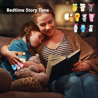 Garvee Set da 10 pezzi di marionette da dito per bambini, piccoli animali di peluche, giocattoli dei cartoni animati, colorati e morbidi, per compleanni e uso quotidiano dei bambini