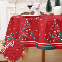 Runner da tavola natalizio rotondo Garvee, impermeabile, lavabile, decorativo per la cucina e le feste