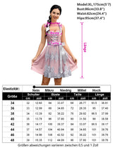 Garvee Dirndl da donna, abito tradizionale midi con grembiule in pizzo per il carnevale dell'Oktoberfest, rosa, taglia 36