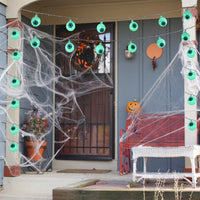 Garvee Luci di Halloween a forma di bulbo oculare verde 5 m 30 LED a batteria impermeabili con telecomando per feste al chiuso e all'aperto