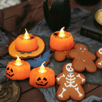 Garvee Halloween Pumpkin Lights LED confezione da 12, luci da tè tremolanti a forma di zucca di Halloween, a batteria, sicure, fai da te creative, per decorazioni per feste di Halloween, 1,8x1,6 pollici, arancione