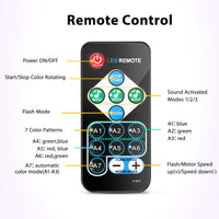 Garvee 2 pezzi Disco Ball LED rotante a 360° con attivazione musicale e telecomando, luce per feste RGB da 3 W con cavo USB da 4 m