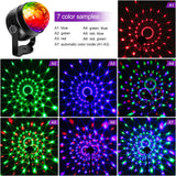 Garvee Set 2 Palline Disco LED 3W RGB, 7 Colori, Rotazione 360°, Telecomando, USB 4m, Festa e Casa, Supporto Flessibile - RGB