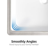 Lavabo da appoggio in ceramica Garvee, rettangolare, troppo pieno, bianco lucido, 21,65x15,75x7,87 pollici, bagno moderno