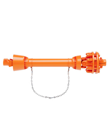 Albero di trasmissione PTO Garvee da 1-3/8" a 6 scanalature con frizione a slittamento per decespugliatore e tosaerba, telescopico da 43 a 57 pollici, arancione, acciaio