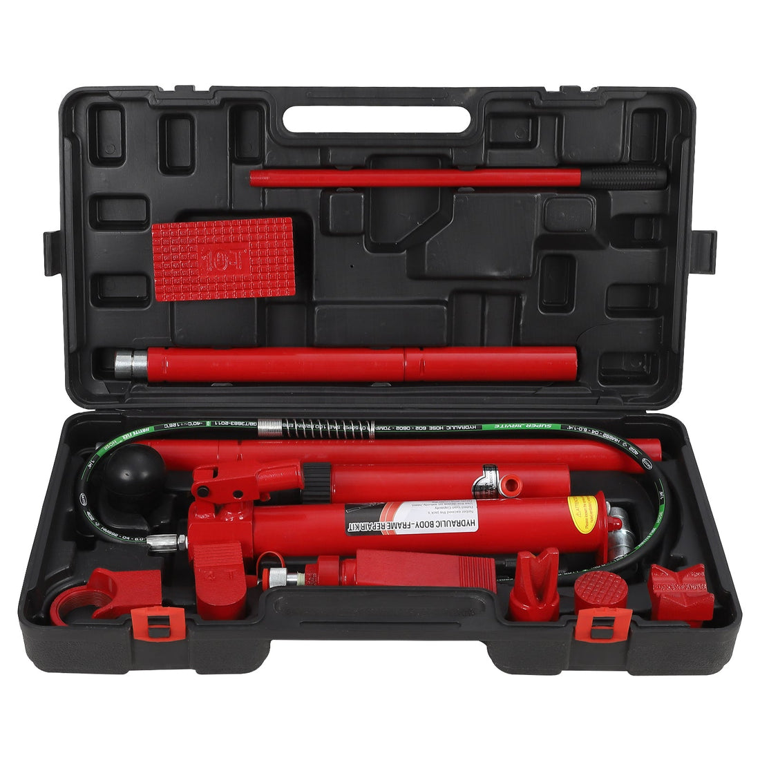 Garvee 10 T Porta Power Kit idraulico completo per officina auto e riparazione carrozzeria, valida di trasporto sicuro in acciaio